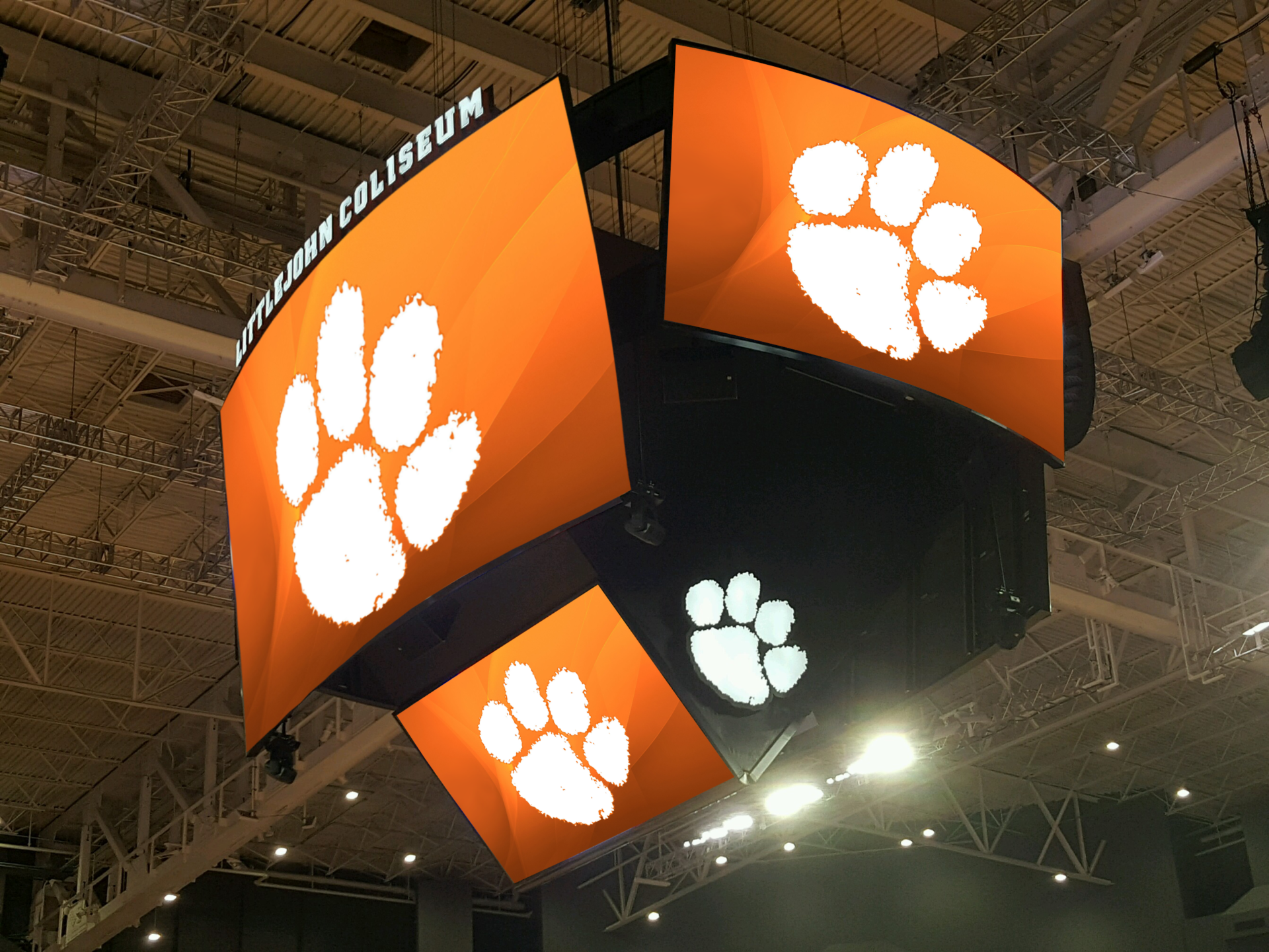 AJP, Anthony James Partners, AV Consulting, Center Hung, Centerhung, College Sports, College Basketball, ACC Coastal Division, LED Video Scoreboard, LED, LED Video, Scoreboard, Video Board, Boxcar, Box Car