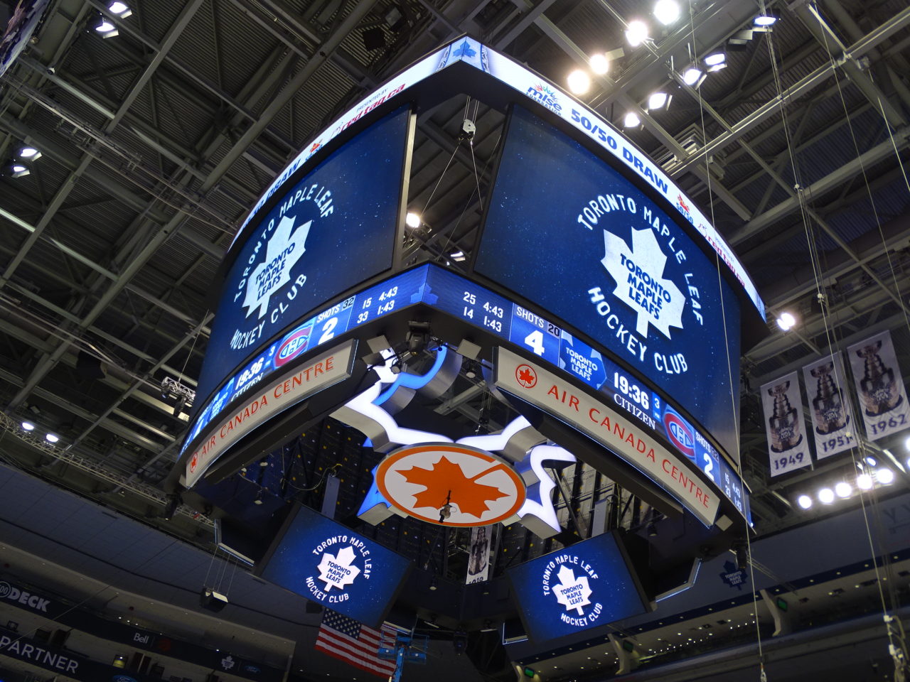 Toronto Maple Leafs, Air Canada Center, LED Scoreboard Display, Center Hung