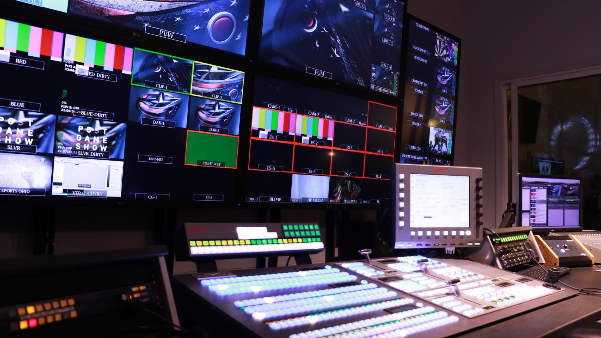 AV, Audio Visual, Video Replay Control Room, Broadcast