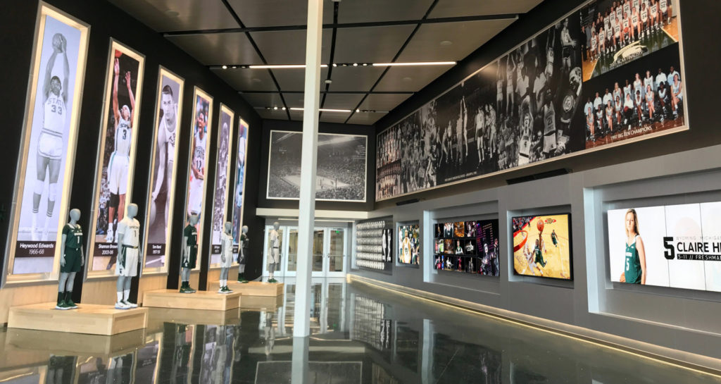 Hall of History, College, Michigan State University, Spartan, Basketball, MSU, AJP, Anthony James Partners, Big 10 Conference, LED videoboard, LED video display, LED display