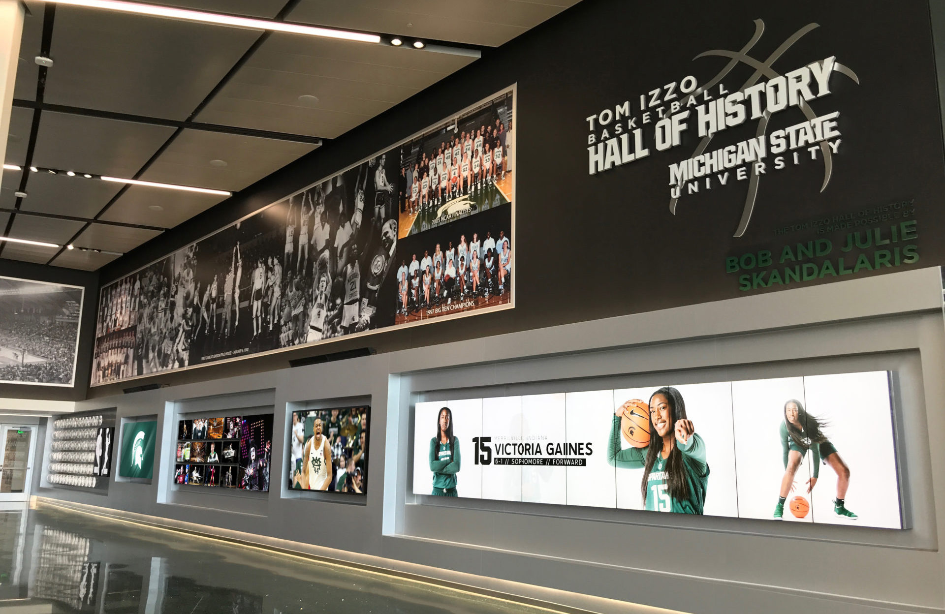 Hall of History, College, Michigan State University, Spartan, Basketball, MSU, AJP, Anthony James Partners, Big 10 Conference, LED videoboard, LED video display, LED display