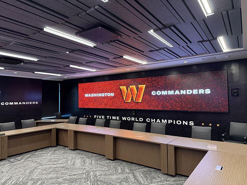COMMANDERS DRAFT ROOM / “BOBBY BEATHARD DRAFT ROOM”
LED Display Systems, Video Production Systems, Audio Systems, AV Control / Presentation Systems, Conferencing Systems